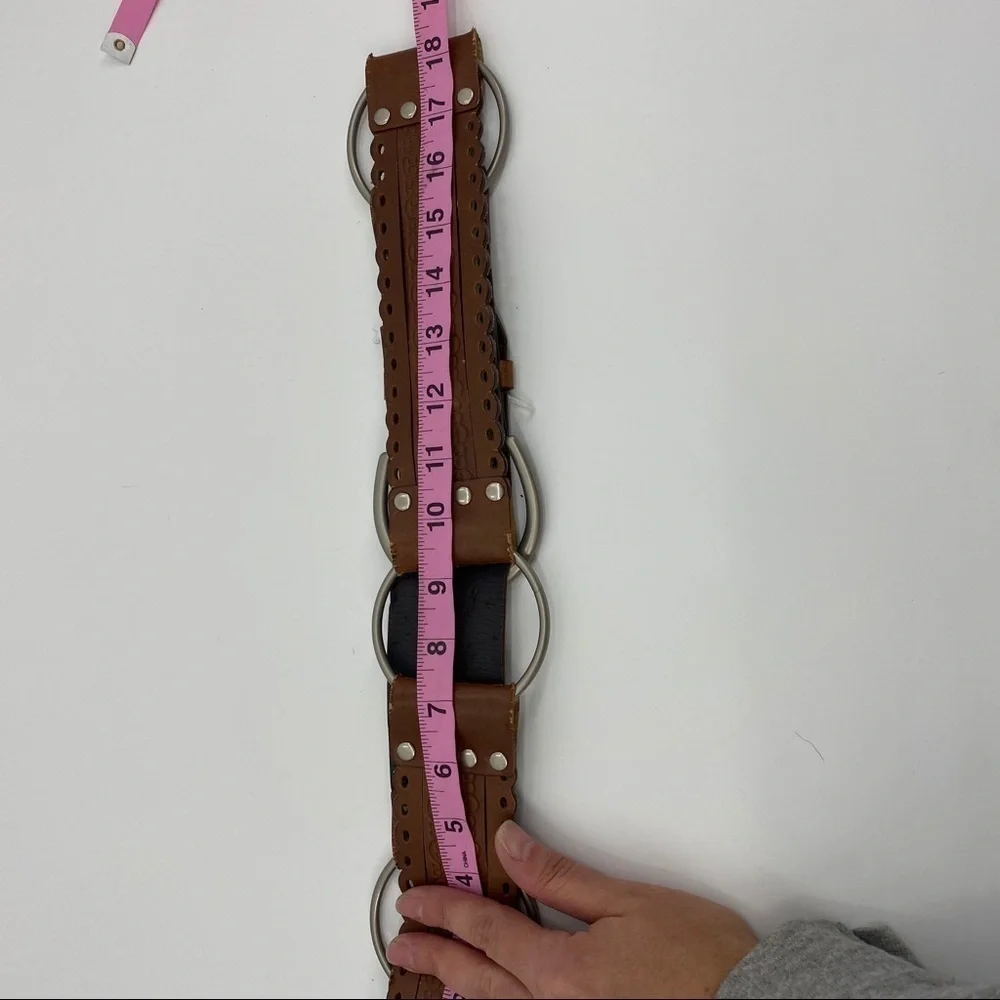 Target bonded leather ring belt
